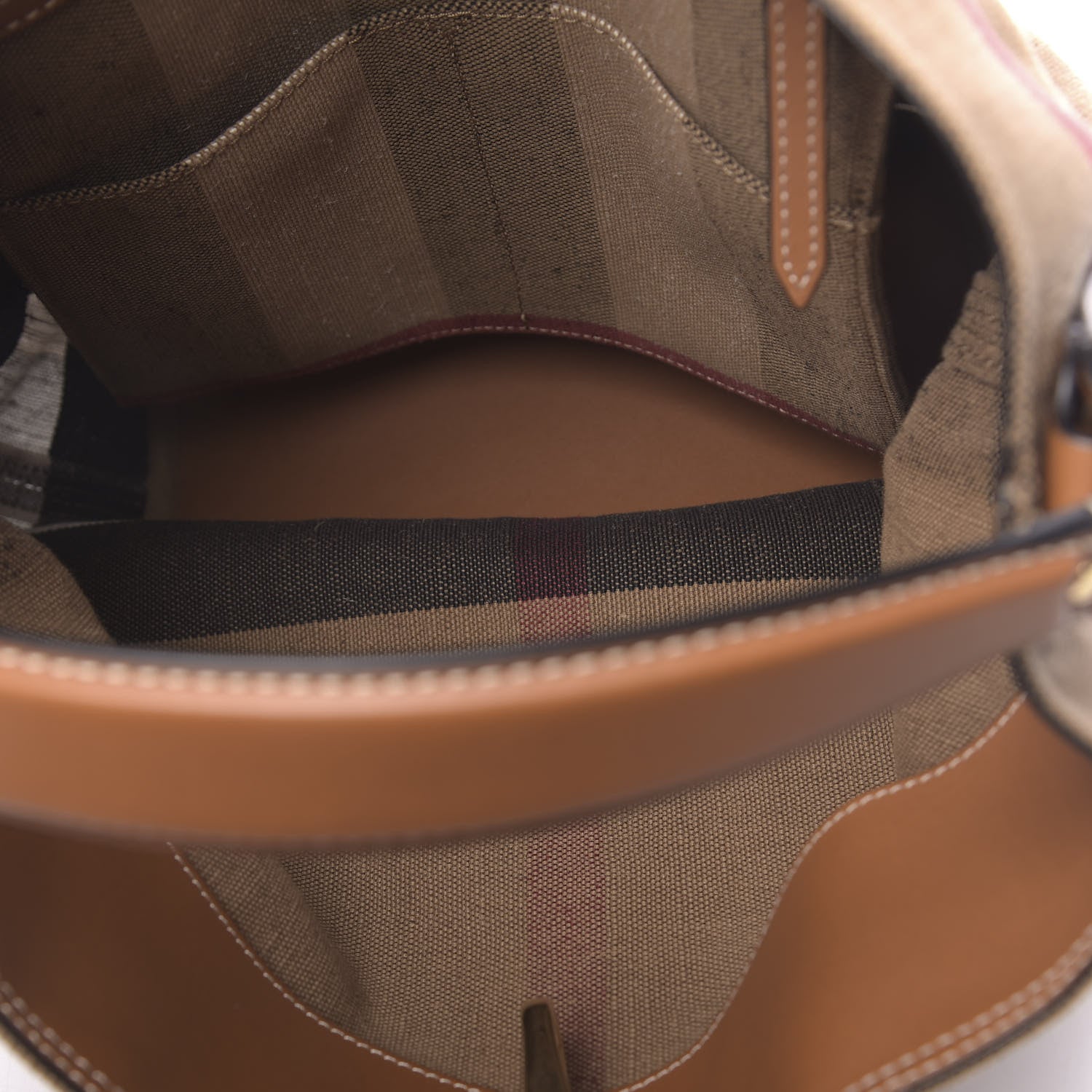 Burberry Canvas Mega Check Medium Ashby Hobo Black 5 of 11