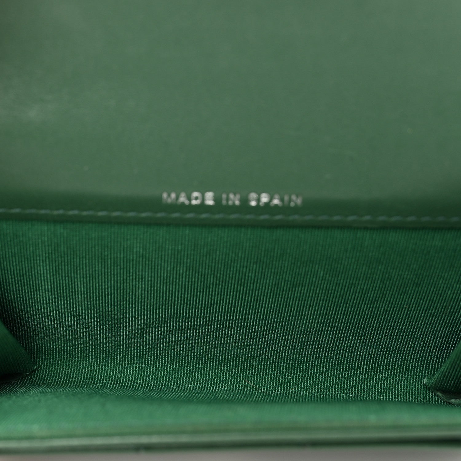 Chanel Lambskin Quilted Flap Card Holder Wallet Green 5 of 9