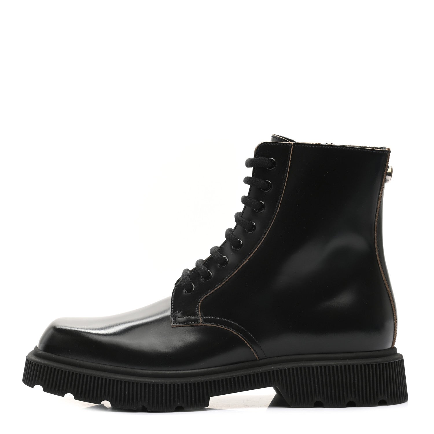 Gucci Calfskin Mens Double G Lace Up Boots 7 Black 1 of 9