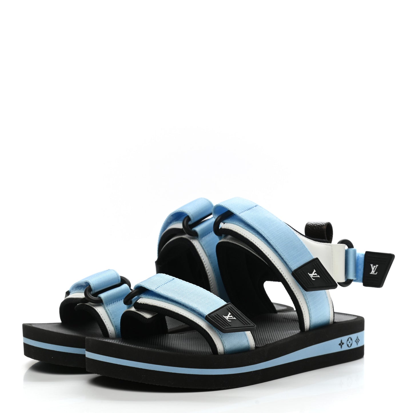 Monogram Flat Arcade Sandals 38 Blue