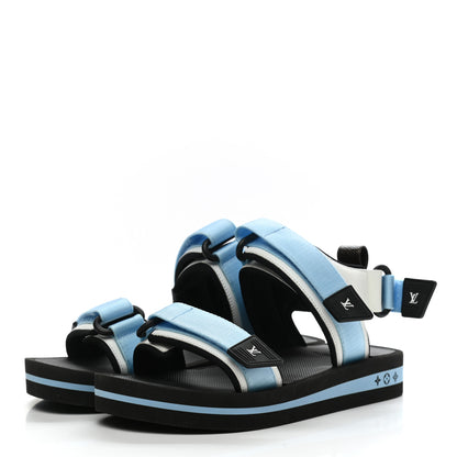 Louis Vuitton Monogram Flat Arcade Sandals 38 Blue 3 of 7