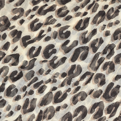 Louis Vuitton Cashmere Silk Leopard Stole Beige 5 of 9