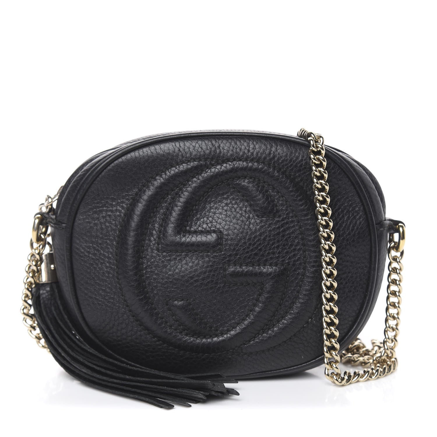 Gucci Pebbled Calfskin Mini Soho Chain Bag Black 1 of 10