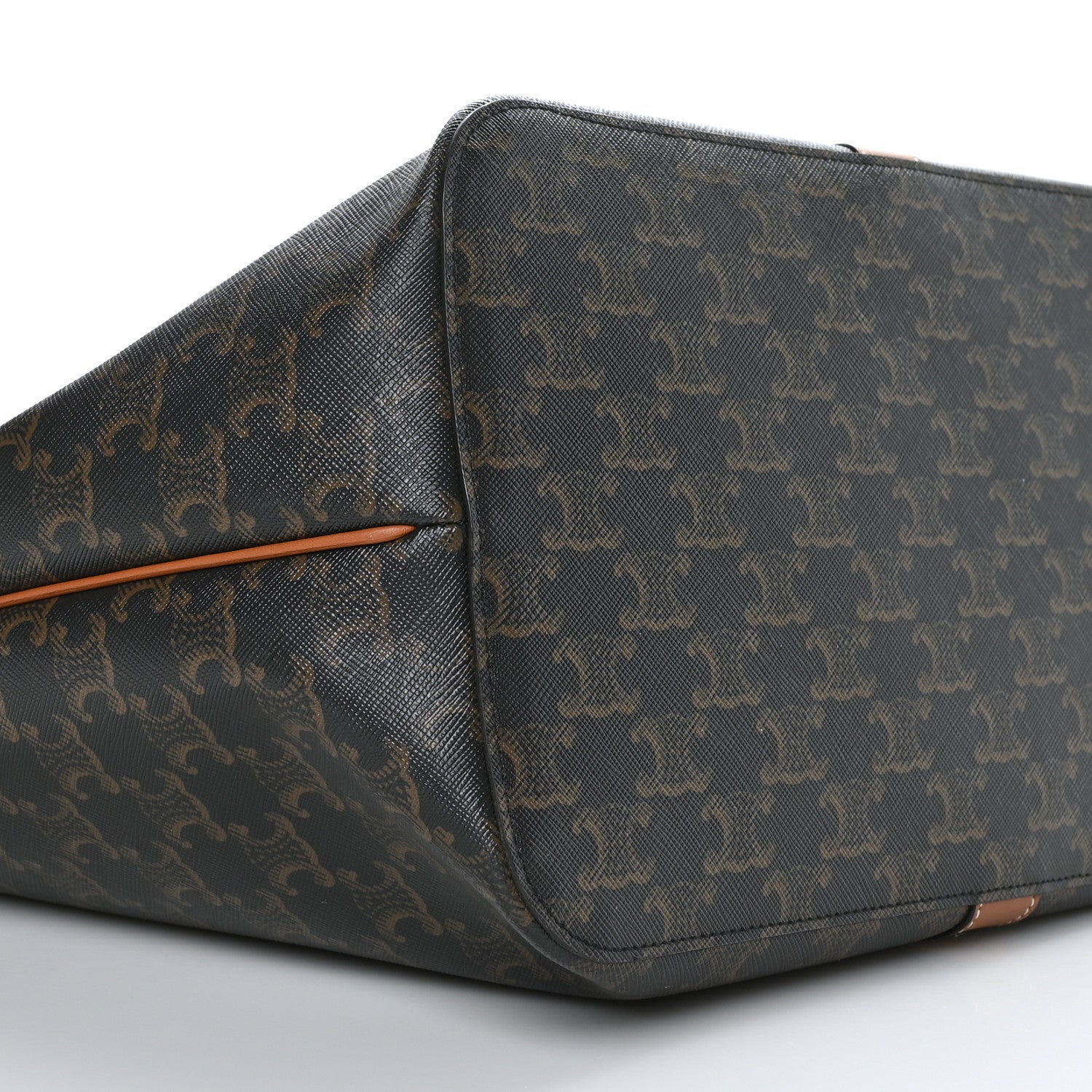 Celine Triomphe Canvas Calfskin Medium Cabas Bag Tan 8 of 10