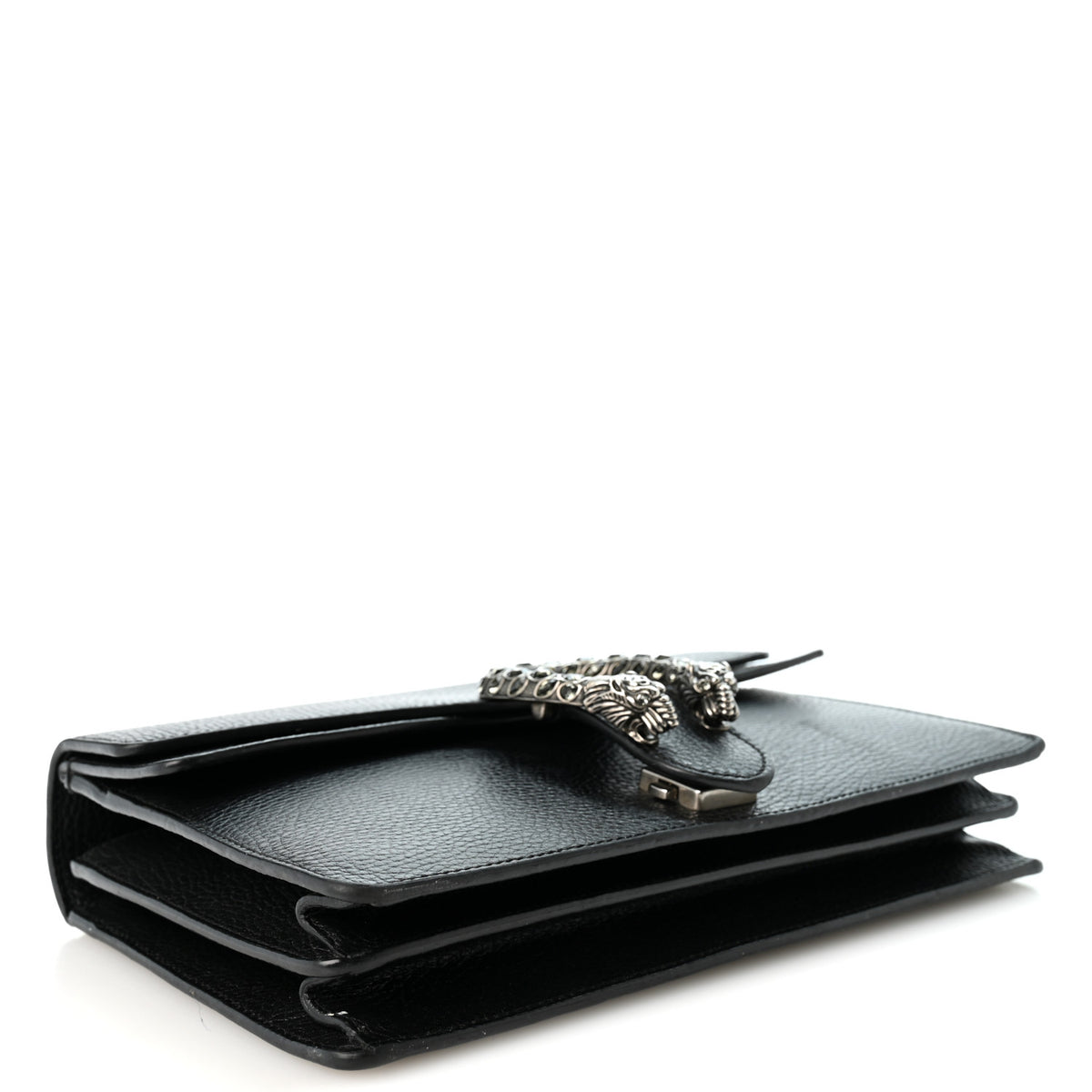 Pebbled Calfskin Small Dionysus Shoulder Bag Black