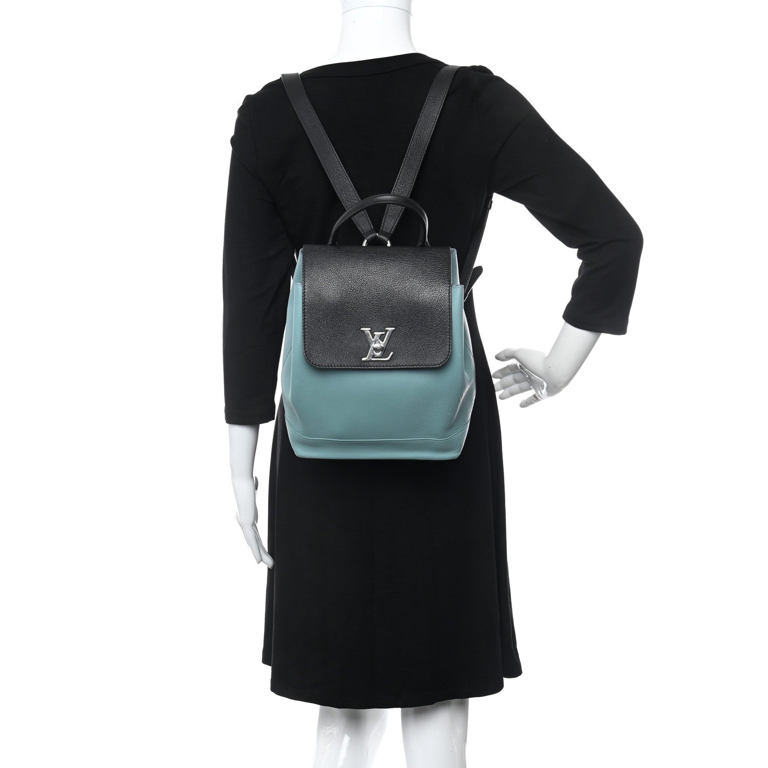 Louis Vuitton Calfskin Lockme Backpack Sky 2 of 13