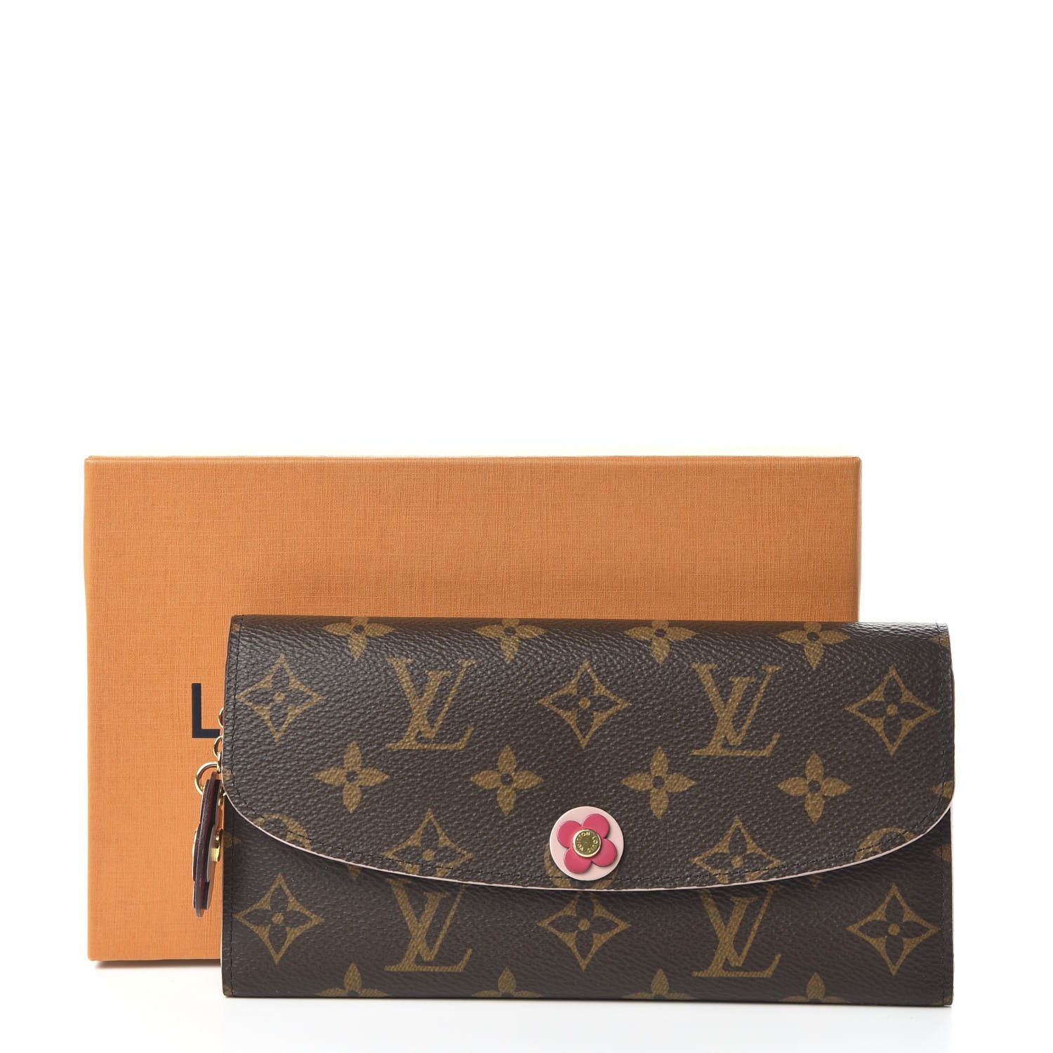 Louis Vuitton Monogram Bloom Flower Emilie Wallet Fuchsia 10 of 10