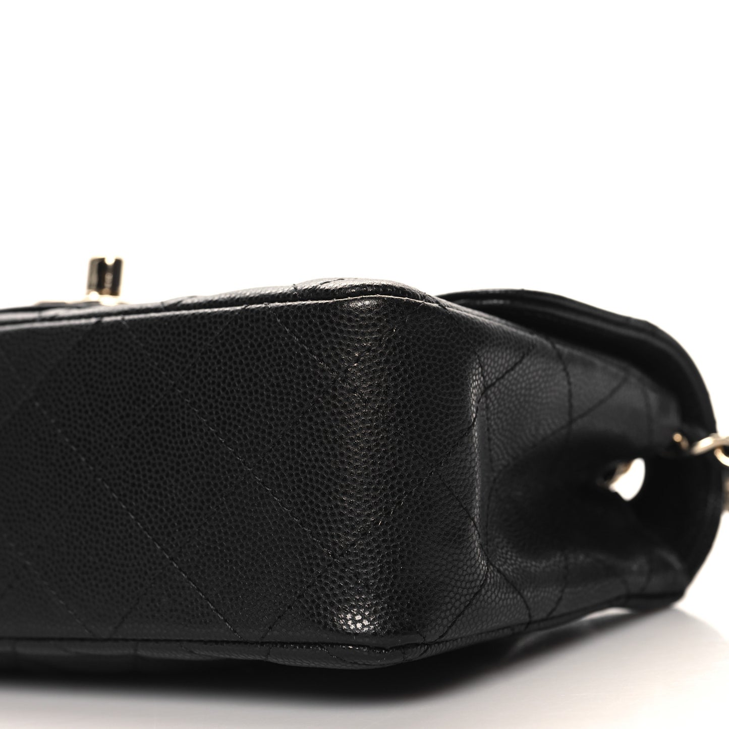 Caviar Quilted Mini Rectangular Flap Black