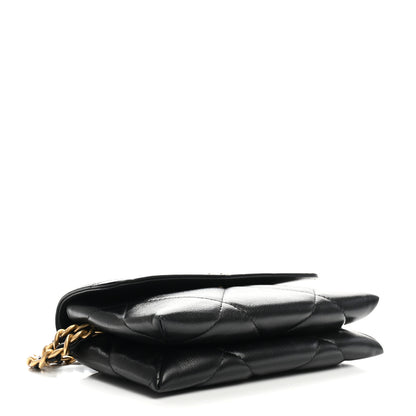 Chanel Lambskin Quilted Chanel 19 Flap Clutch Black 4 of 8