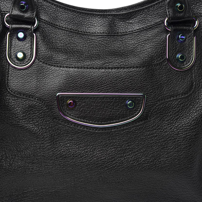 Balenciaga Chevre Iridescent Metallic Edge Hardware City Black 9 of 9