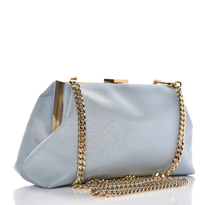 Mansur Gavriel Grosgrain Mini Volume Chain Clutch Sky Blue 3 of 6