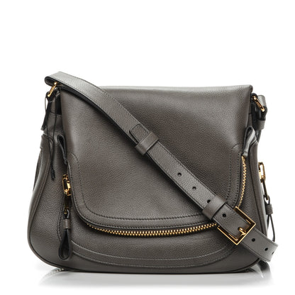 Tom Ford Pebbled Calfskin Medium Jennifer Graphite 1 of 6