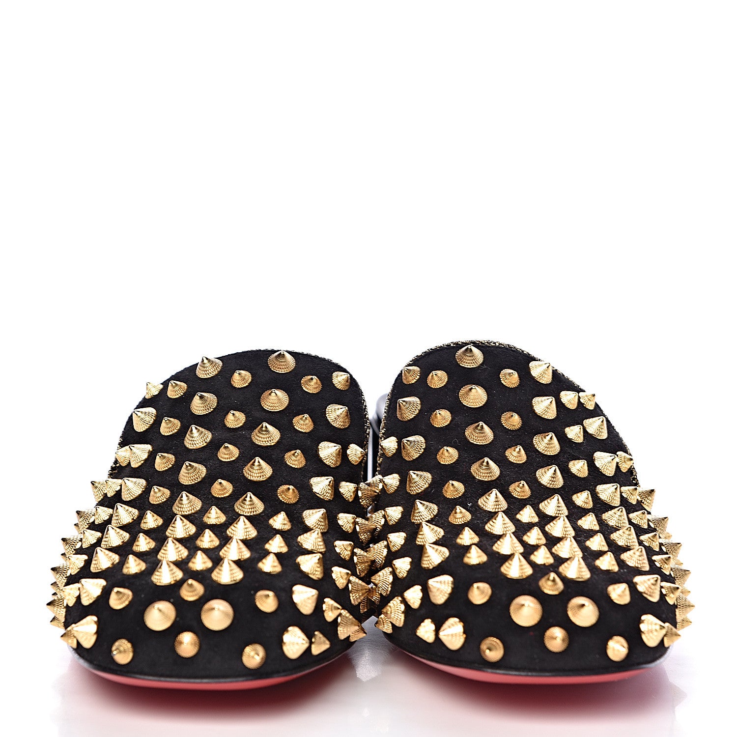 Christian Louboutin Suede Spikes Mulaconka 35 Mules 36 Black 2 of 9