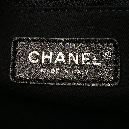 Chanel Mixed Fibers Striped Small Deauville Tote Black 6 of 10