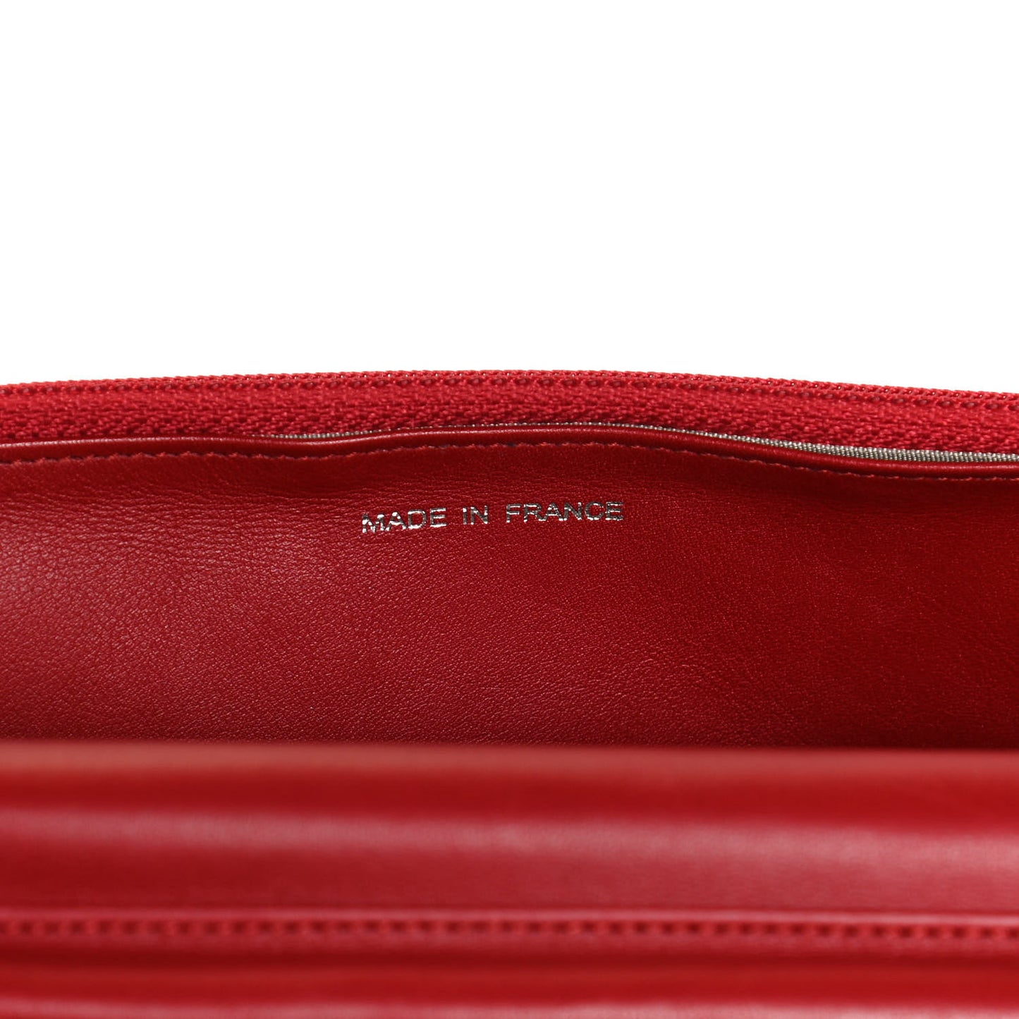 Patent Quilted Brilliant Wallet On Chain WOC Red