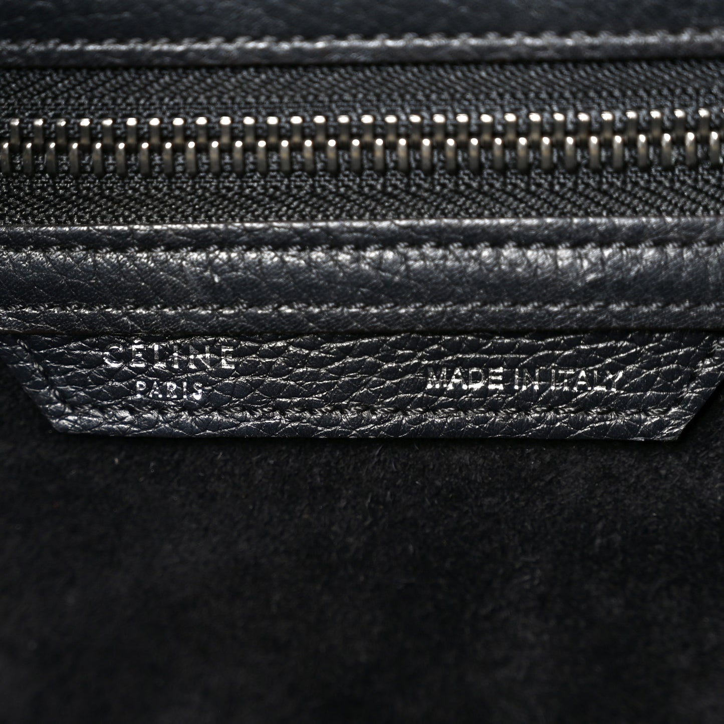 Drummed Calfskin Mini Luggage Black