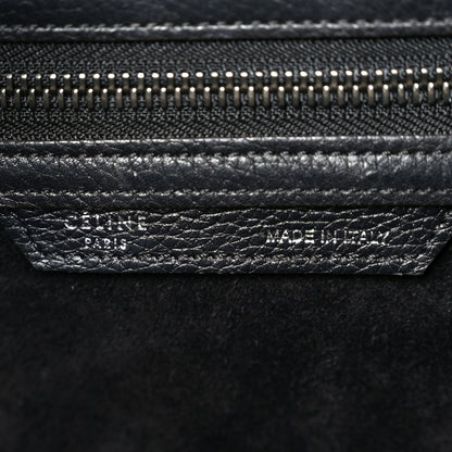 Celine Drummed Calfskin Mini Luggage Black 6 of 10