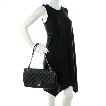 Chanel Caviar Quilted Jumbo Easy Flap Black 2 of 8