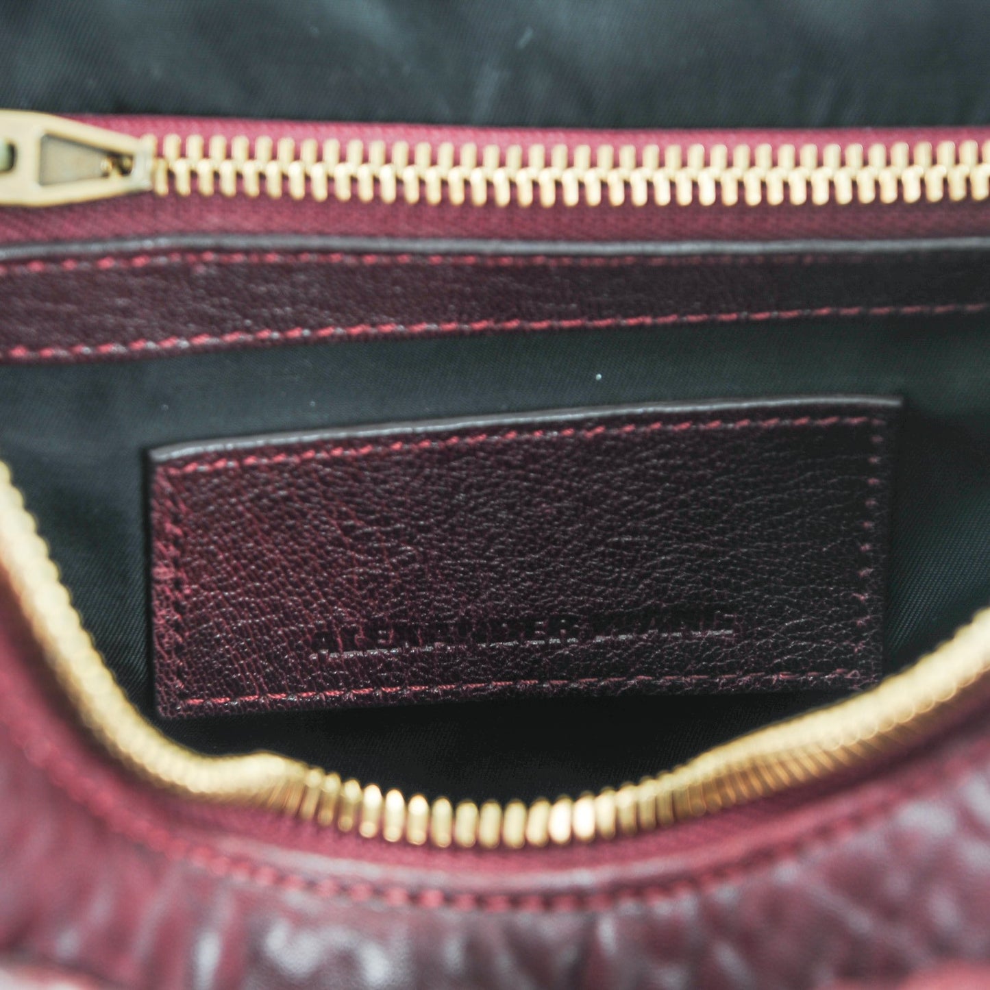 Pebbled Lambskin Rockie Beet Antique Brass Hardware
