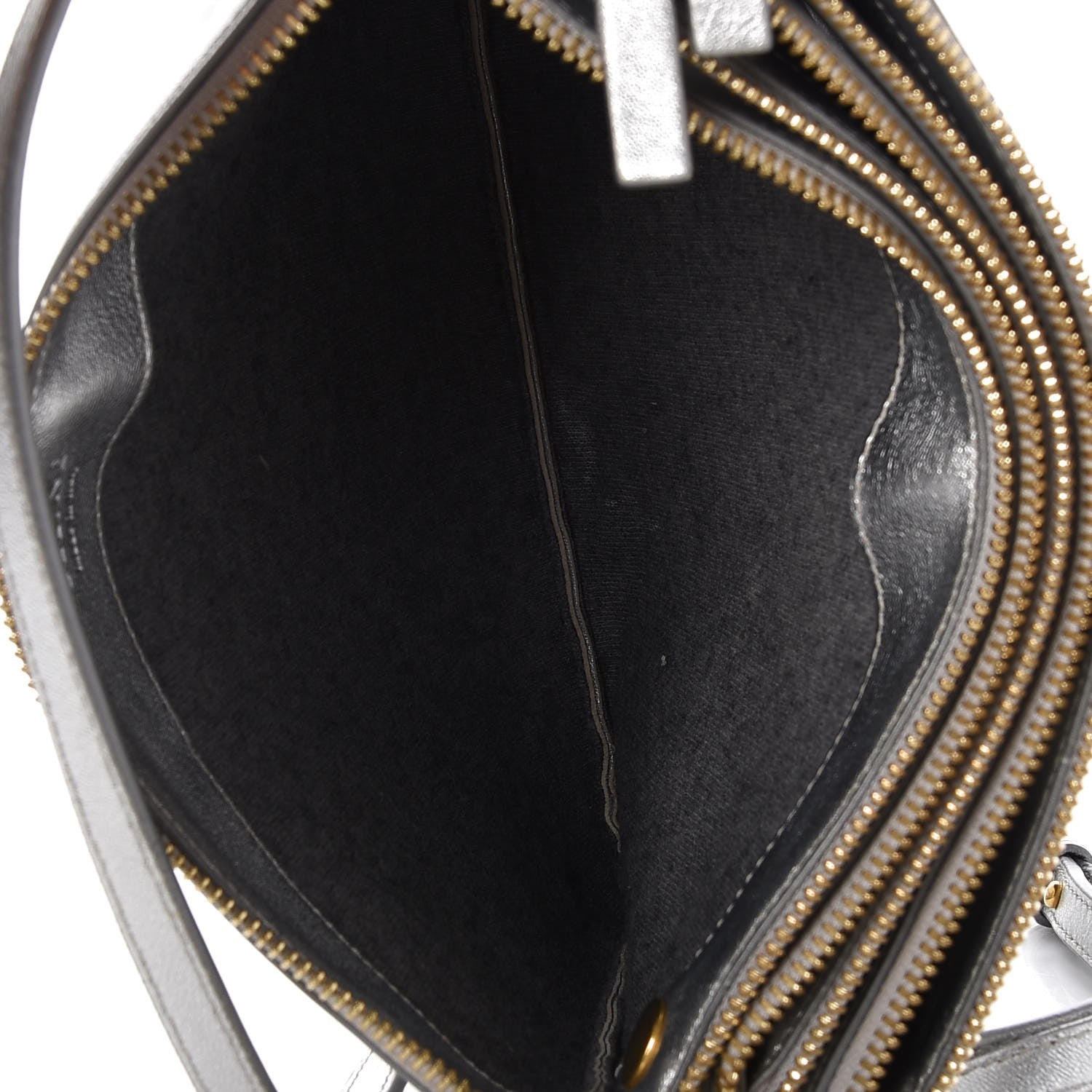 Celine Metallic Lambskin Large Trio Crossbody Bag Silver 9 of 11