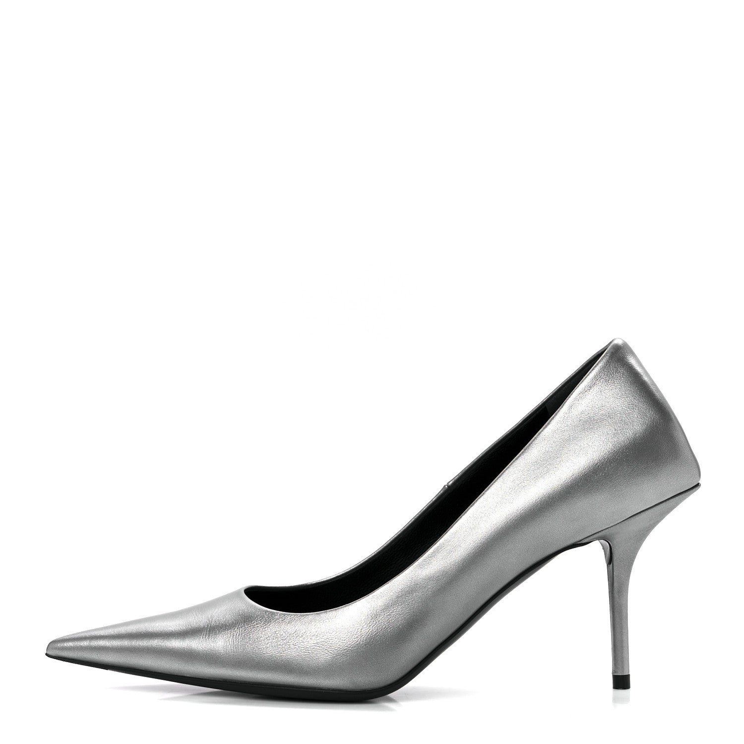 Balenciaga Metallic Nappa Square Knife 80mm Pumps 37 Silver 1 of 9