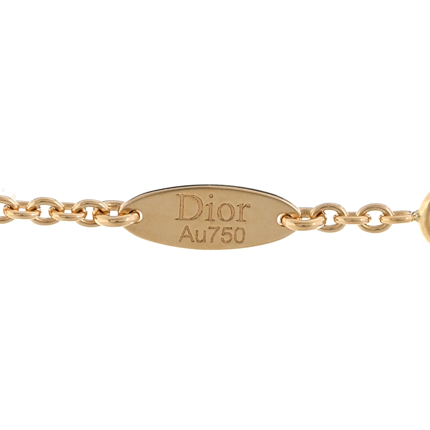 Christian Dior 18K Yellow Gold Diamond Mother of Pearl Rose Des Vents Necklace 4 of 6