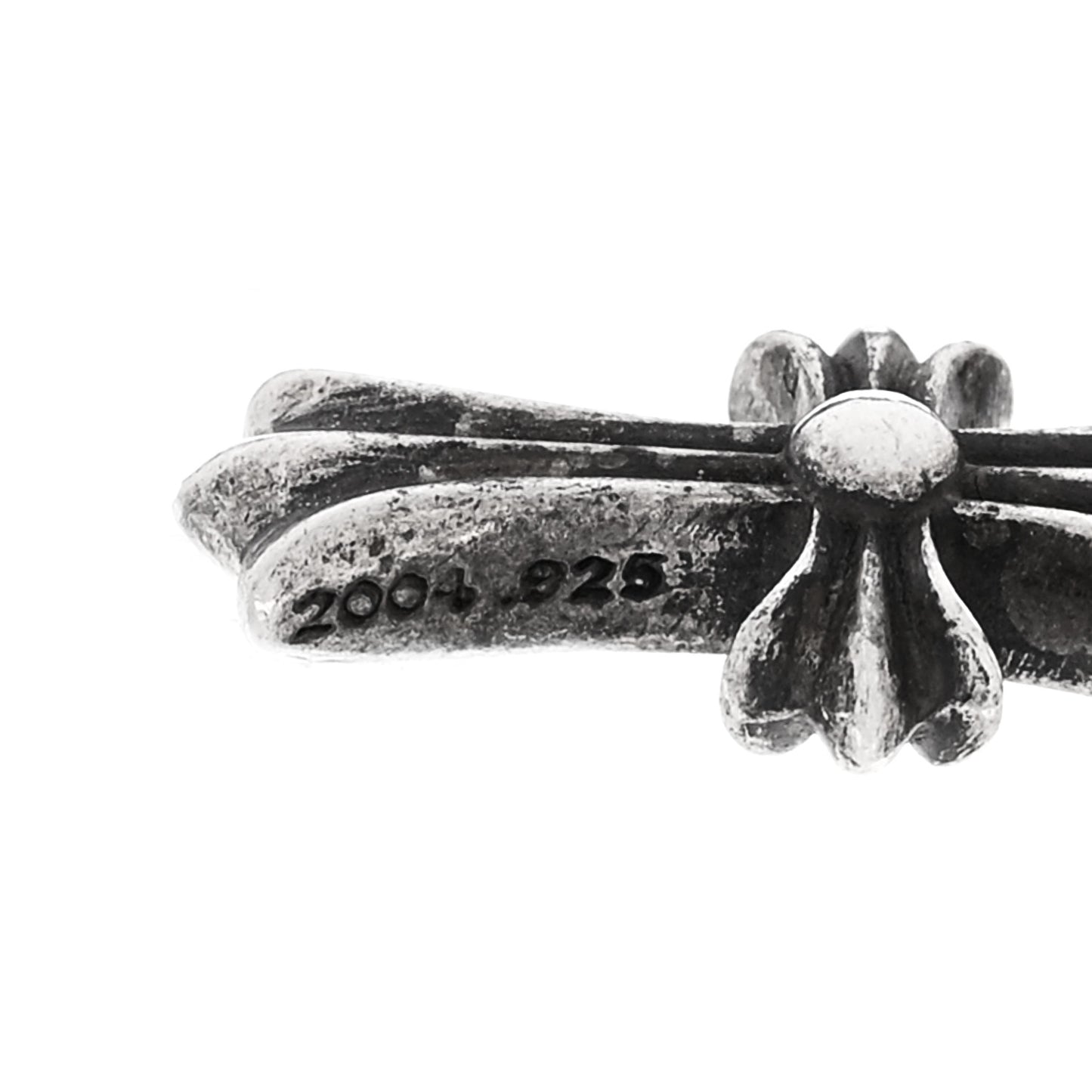 Sterling Silver Baby Fat Cross Single Earring