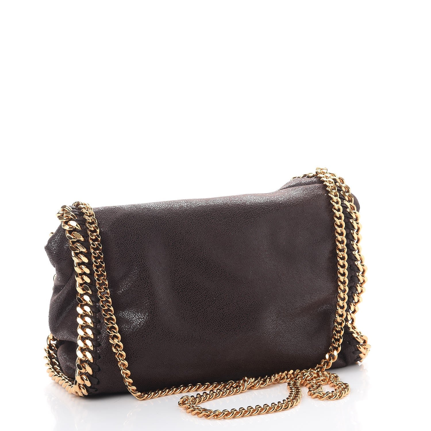 Stella McCartney Shaggy Deer Mini Falabella Fold Over Tote Brown 3 of 7