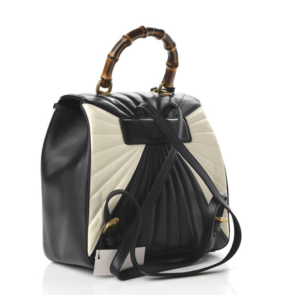 Gucci Calfskin Bamboo Trapuntata Queen Margaret Backpack Mystic White Black 2 of 9