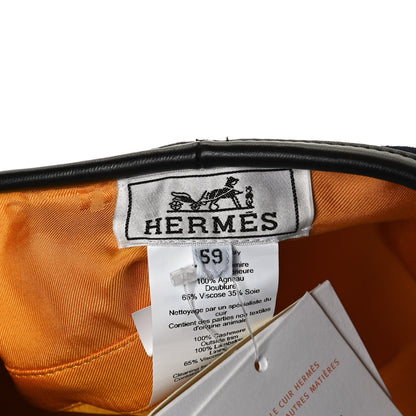 Hermes Cashmere Lambskin Saint-Honore Beret 59 Navy 8 of 9
