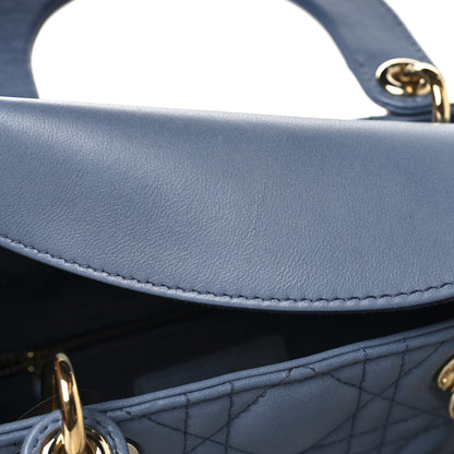 Christian Dior Lambskin Cannage Gradient Small My ABCDior Lady Dior Indigo Blue 11 of 13