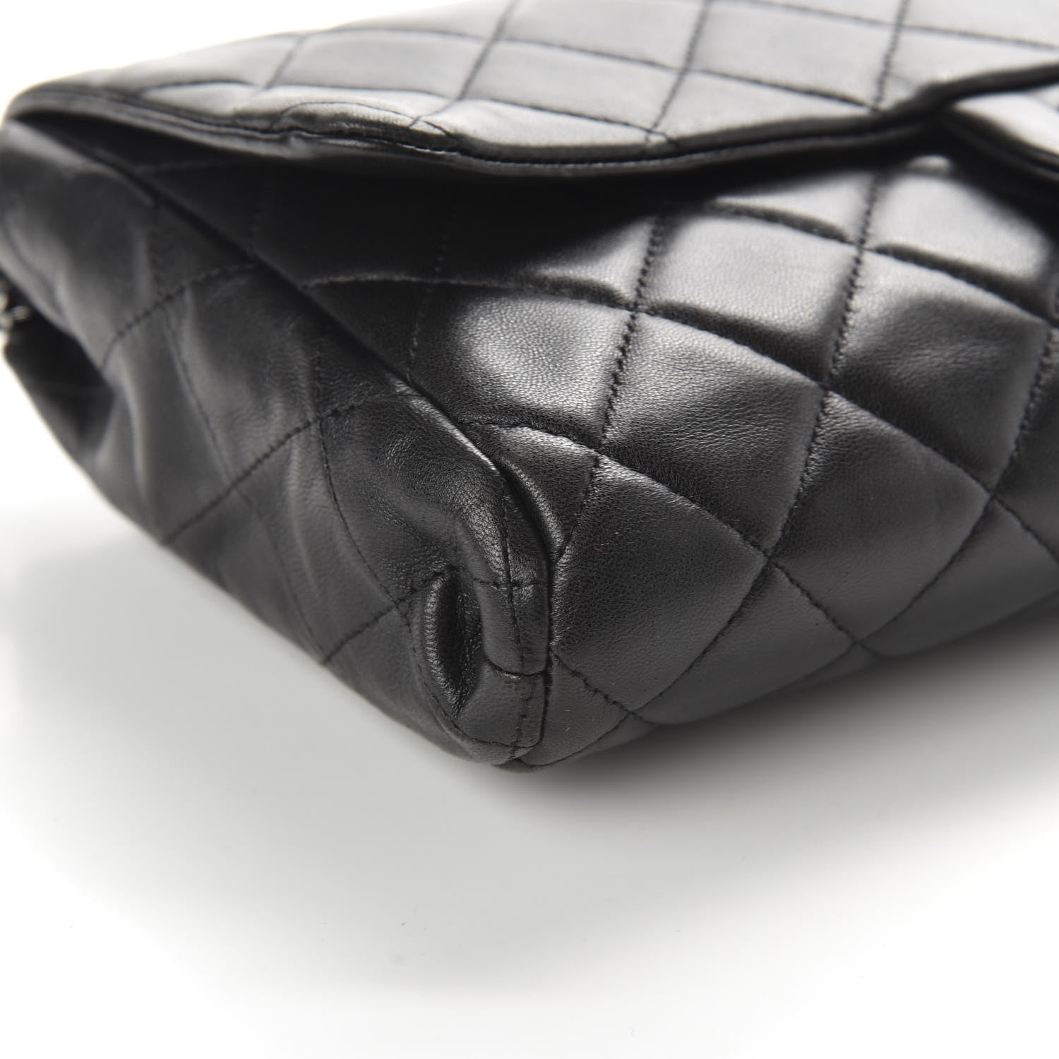 Chanel Lambskin Quilted Clutch With Chain Flap Black 9 of 12