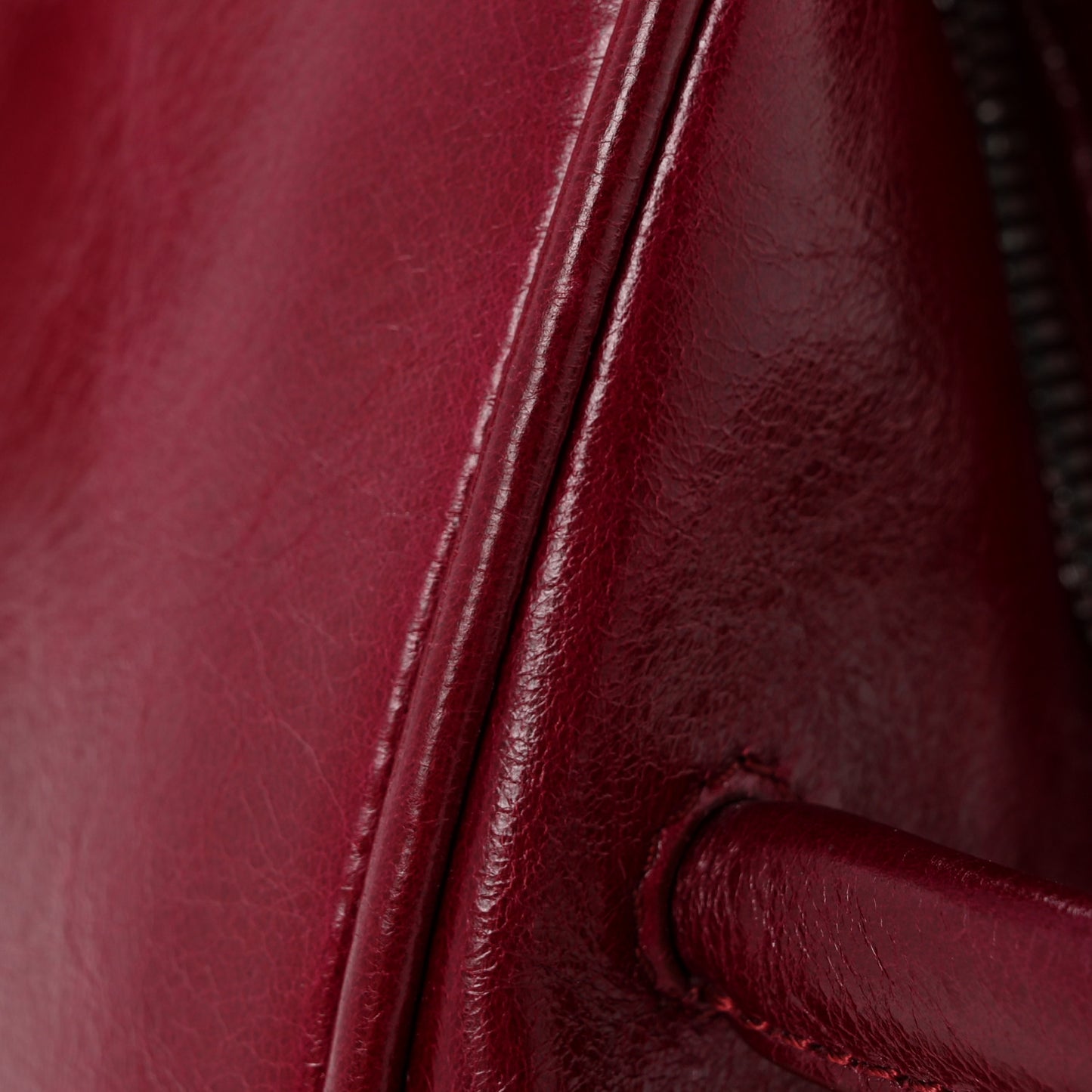 Shiny Vintage Calfskin Le Turismo Soft Bowling Bag Burgundy