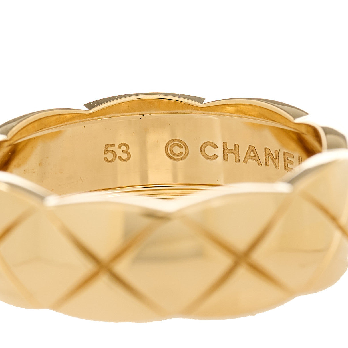 Chanel 18K Yellow Gold Small Coco Crush Ring 53 6.25 4 of 7