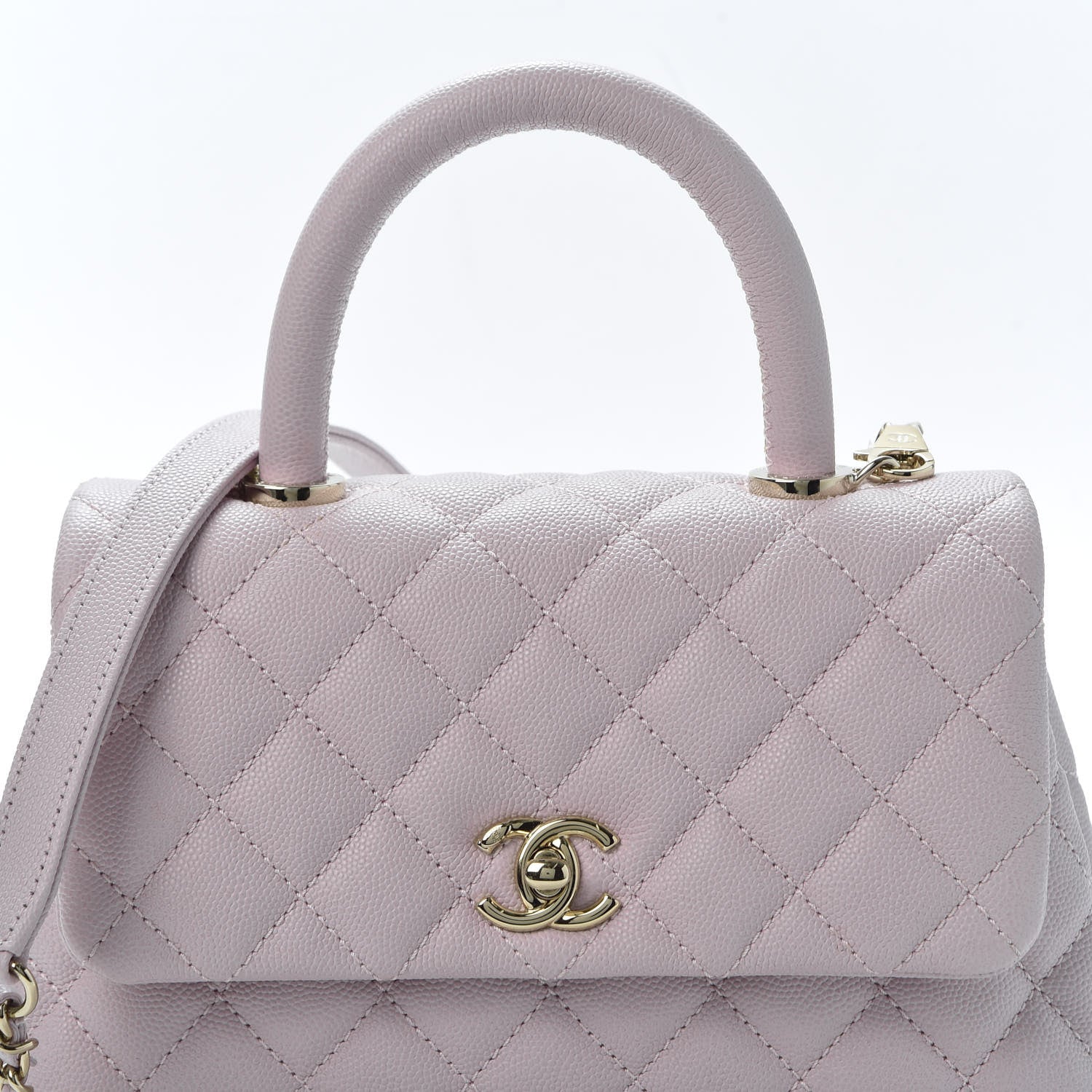 Chanel Caviar Quilted Mini Coco Handle Flap Lilas Lilac 9 of 10