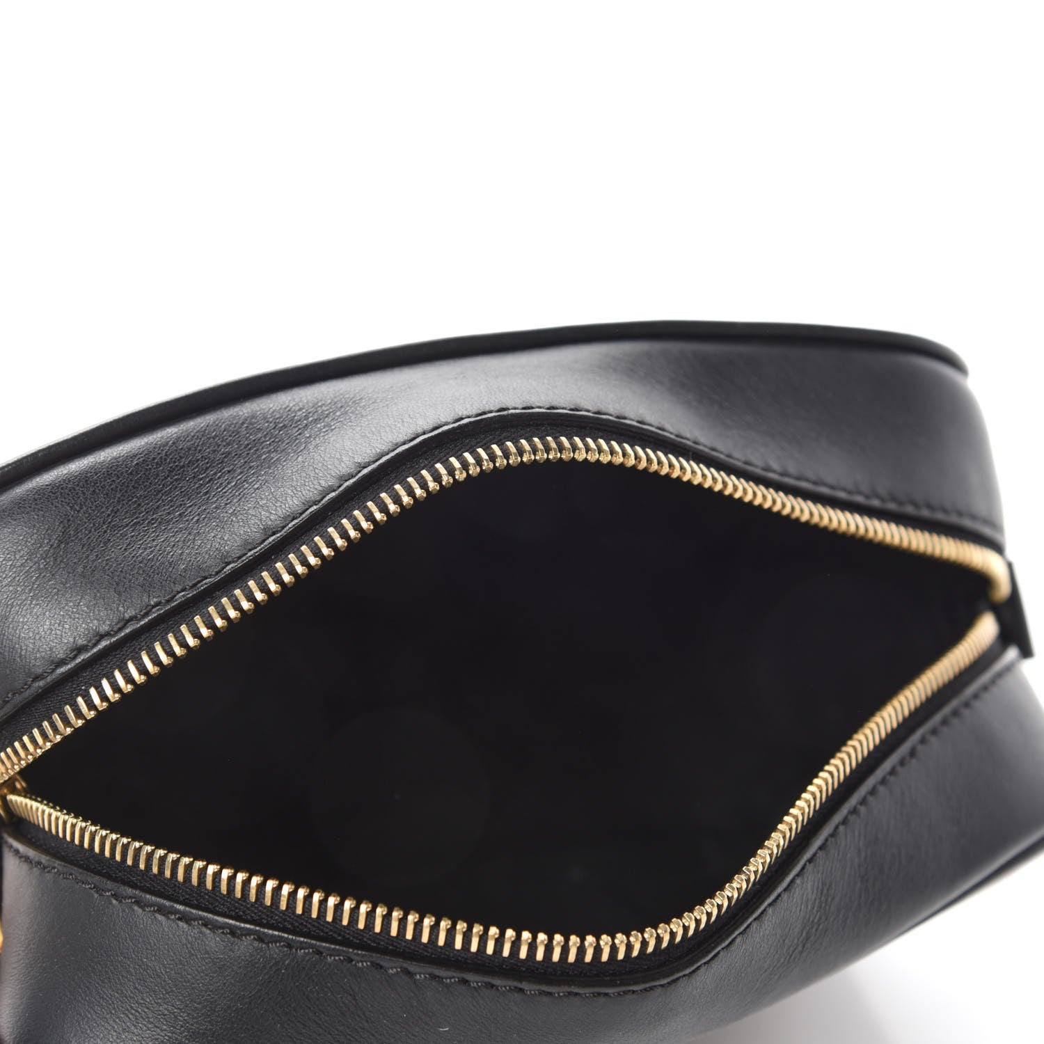 Fendi Glazed Fabric Vitello Century F is Fendi FF 1974 Stamp Patch Camera Case Mogano Panna Black 5 of 10
