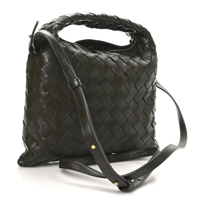 Bottega Veneta Calfskin Intrecciato Mini Hop Khaki 3 of 9
