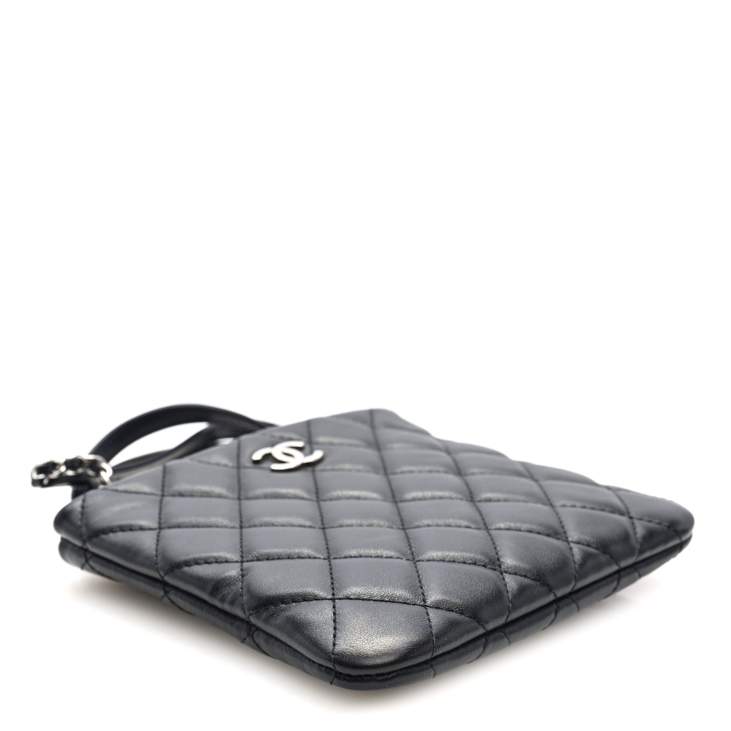 Lambskin Quilted Crossbody Bag Black