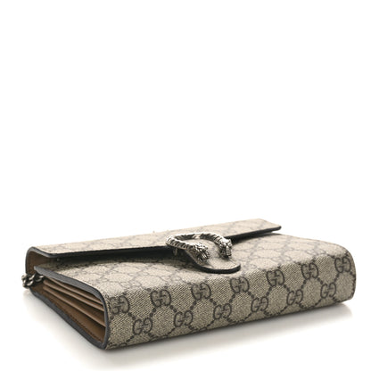 Gucci GG Supreme Monogram Mini Dionysus Chain Wallet Beige Black 4 of 9