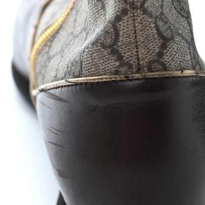 Gucci GG Plus Monogram Rabbit Fur Boots 39 Dark Brown 16 of 25