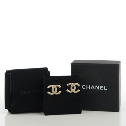 Chanel Crystal CC Earrings Gold 4 of 5
