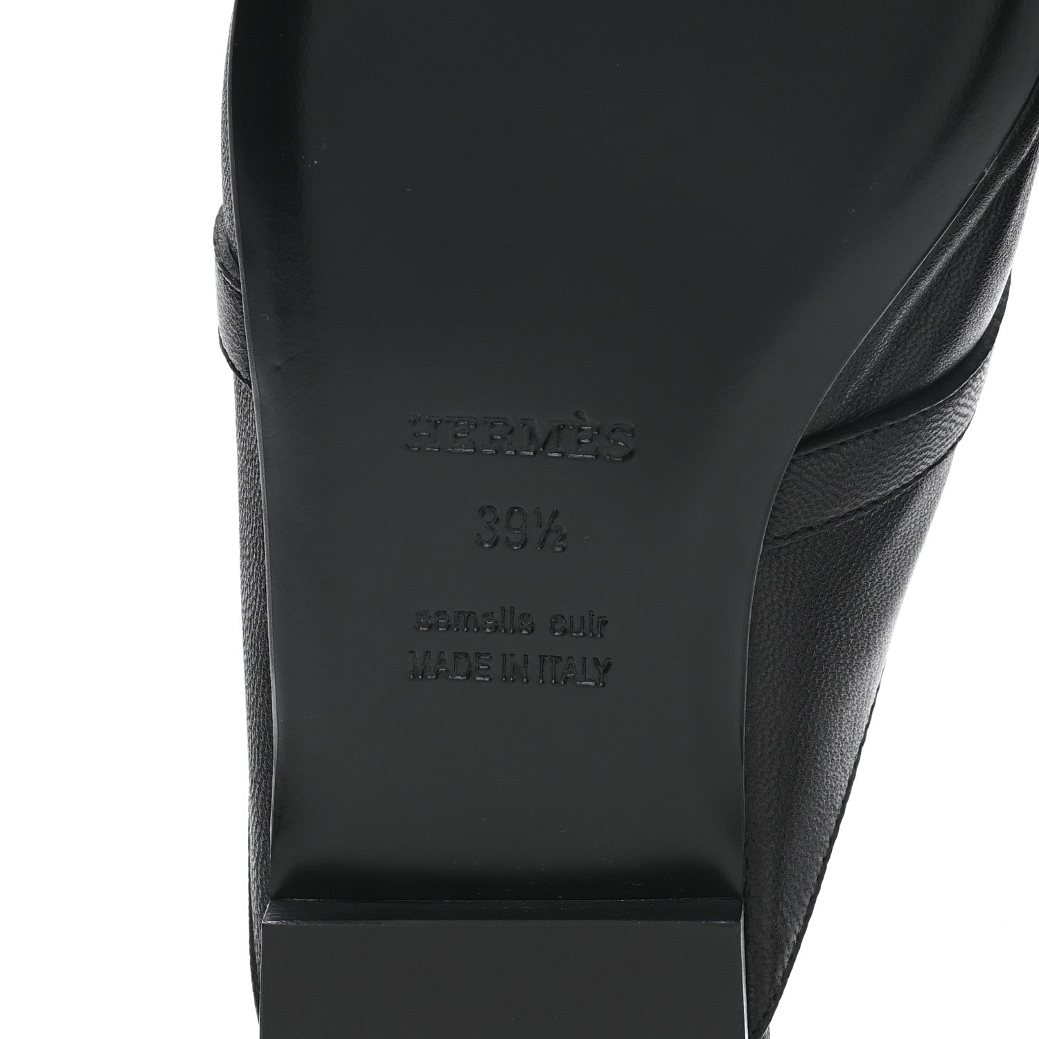 Hermes Goatskin Oz Mules 39.5 Black 6 of 9