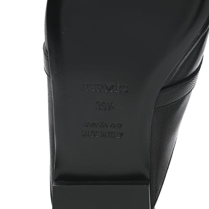 Hermes Goatskin Oz Mules 39.5 Black 6 of 9