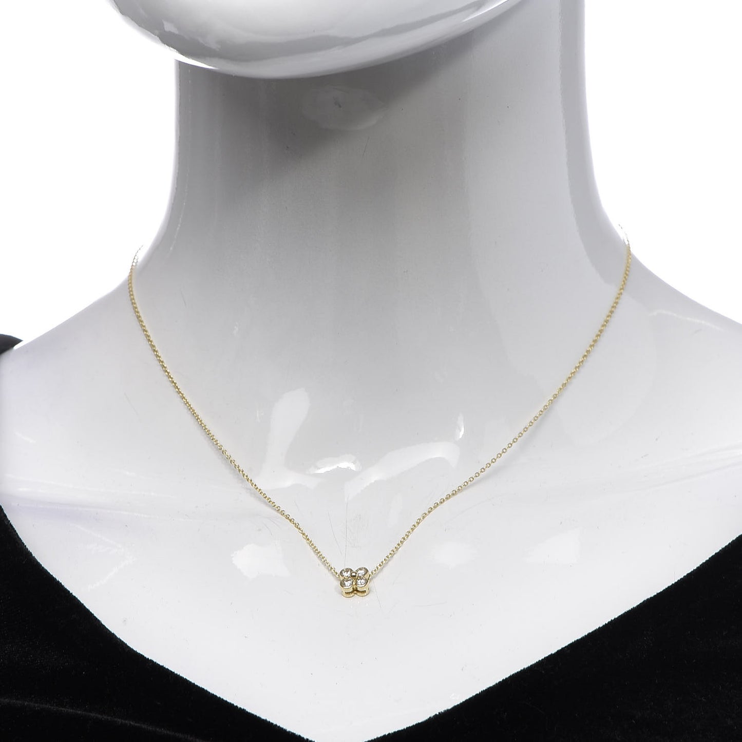 18K Yellow Gold Diamond Lace Pendant Necklace