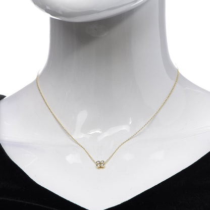 Tiffany 18K Yellow Gold Diamond Lace Pendant Necklace 2 of 6