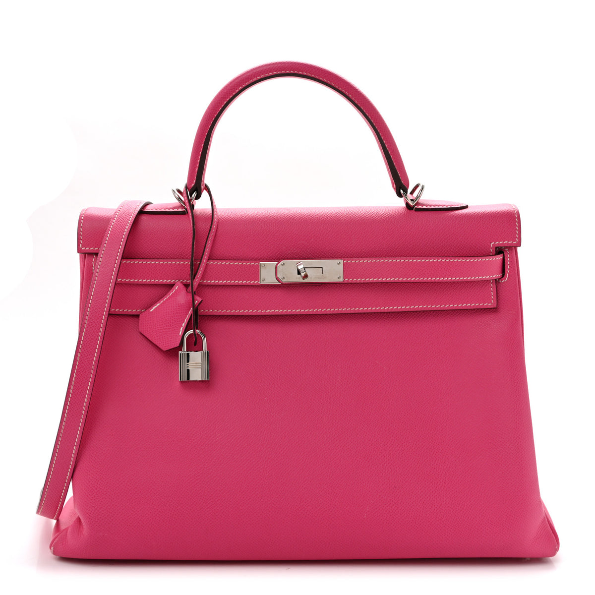 Hermes Epsom Candy Kelly Retourne 35 Rose Tyrien Rubis 1 of 15