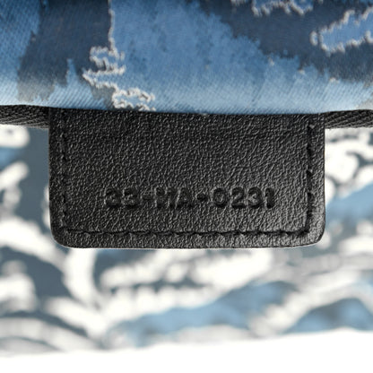 Christian Dior Embroidered Palm Tree Toile De Jouy Diortravel Zipped Pouch Blue 7 of 7