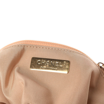 Chanel Shiny Goatskin Quilted Large 19 Flap Beige 8 of 11