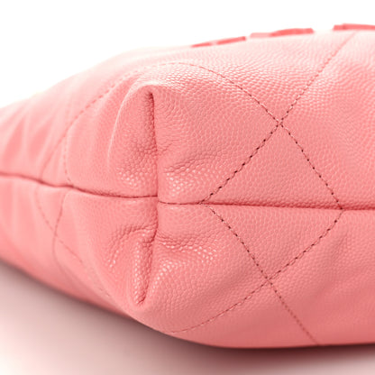Chanel Shiny Caviar Quilted Mini Chanel 22 Coral 8 of 10