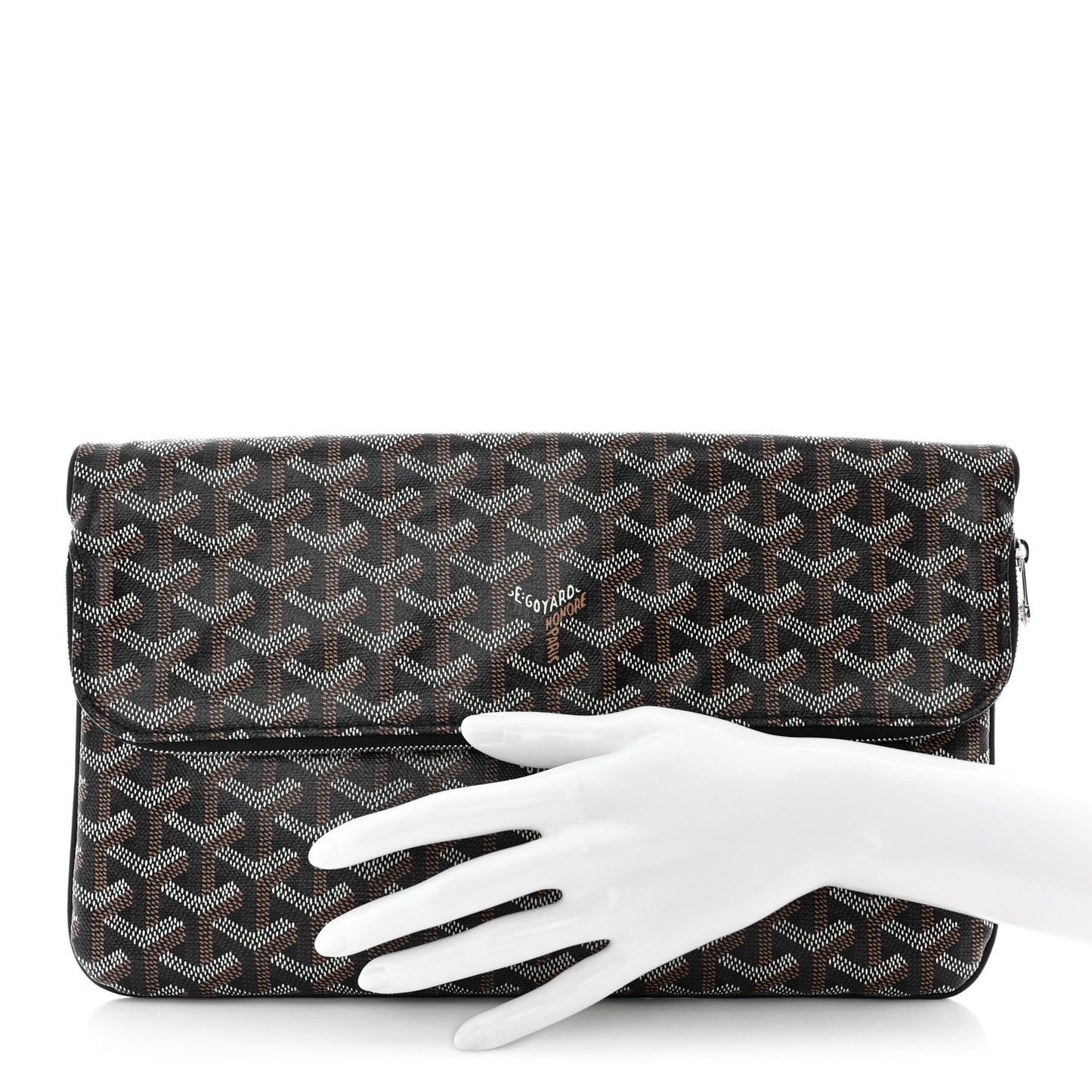 Goyardine Sainte Marie Soft Clutch Black